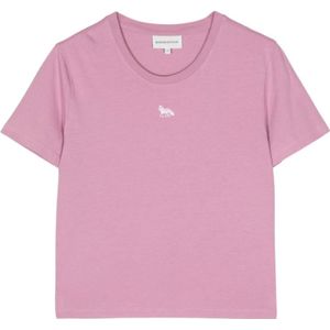 Maison Kitsuné, Dames, Tops, Roze, Maat: M Katoen,