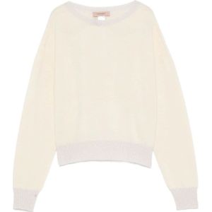 Twinset, Dames, Truien, Wit, Maat: L Wol,