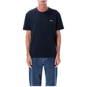 A.p.c., Heren, Tops, Blauw, Maat: S Katoen,