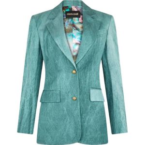 Roberto Cavalli, Dames, Jassen, Blauw, Maat: S