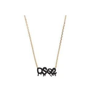 Dsquared2 Ketting met logo , Yellow , Dames , Maat: ONE Size