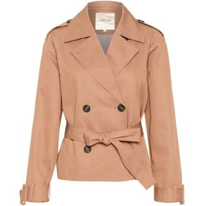 Cream - Trenchcoat - Bruin - Geknipte Stijl