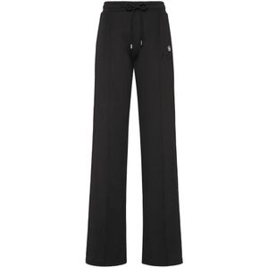 Philipp Plein, Dames, Broeken, Zwart, Maat: S Fleece,
