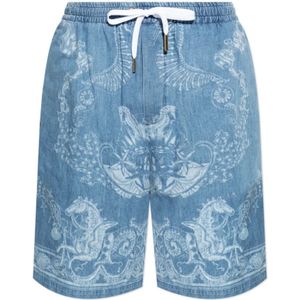 Versace, Heren, Korte broeken, Blauw, Maat: S Denim,
