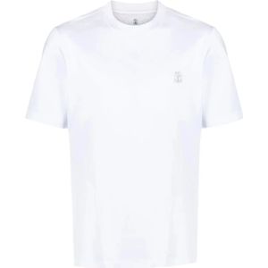 Brunello Cucinelli, Heren, Tops, Wit, Maat: 2XL Katoen,