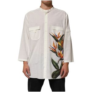 Dolce & Gabbana, Heren, Overhemden, Wit, Maat: 4XL Katoen,