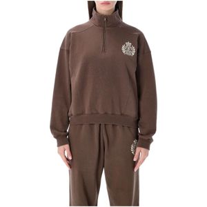Sporty & Rich, Dames, Sweatshirts & Hoodies, Bruin, Maat: L Katoen,