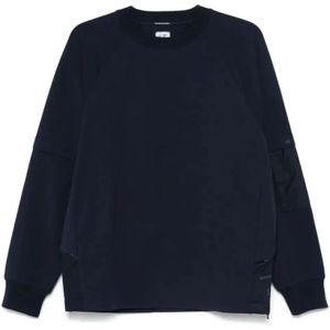 C.p. Company, Heren, Sweatshirts & Hoodies, Blauw, Maat: L Katoen,