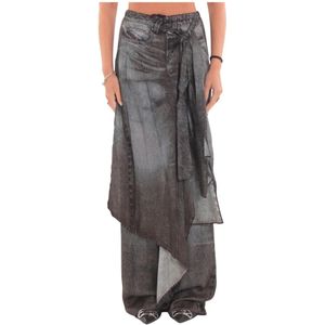 Diesel, Dames, Jeans, Grijs, Maat: 2XL Denim,