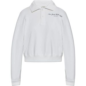 Sporty & Rich, Dames, Sweatshirts & Hoodies, Wit, Maat: XS Katoen,