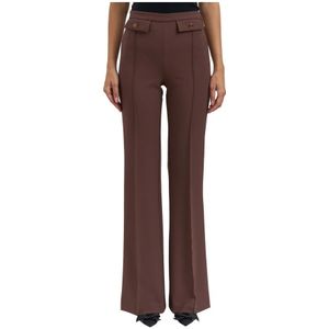 Elisabetta Franchi, Dames, Broeken, Bruin, Maat: M