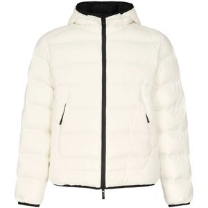 Moncler, Heren, Jassen, Wit, Maat: XL Polyamide,