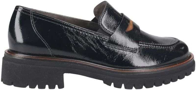 Paul Green - Instappers - Zwart - Glad Leer - Middelhoge Hak