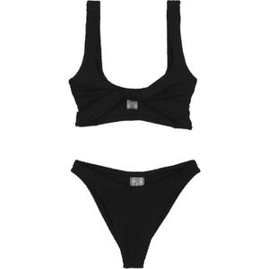 Hunza G, Dames, Badkleding, Zwart, Maat: ONE Size Nylon,
