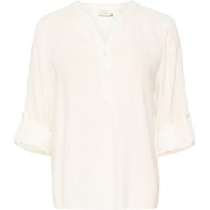 Kaffe - Kamilia Blouse - Blouse - Chalk - 70% Viscose, 30% Linnen