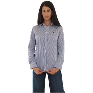 Ralph Lauren, Dames, Blouses & Shirts, Blauw, Maat: L Katoen,