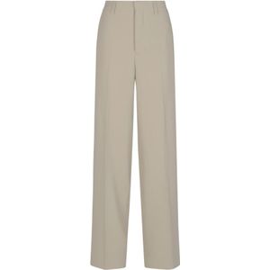 Ami Paris, Dames, Broeken, Beige, Maat: S Katoen,