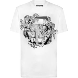 Philipp Plein, Heren, Tops, Wit, Maat: 2XL Katoen,