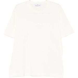 Stone Island, Heren, Tops, Wit, Maat: L Katoen,