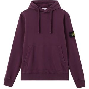 Stone Island, Heren, Sweatshirts & Hoodies, Rood, Maat: M Katoen,