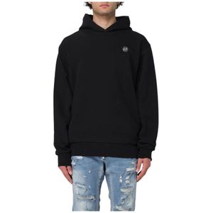 Hoodie - Zwart - Logo Patch Cotton - Lange Mouwen