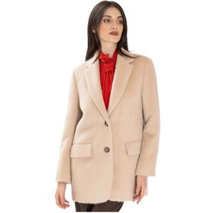 Peserico, Dames, Jassen, Beige, Maat: S