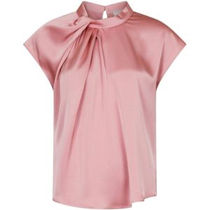 Neo Noir, Dames, Blouses & Shirts, Roze, Maat: XS Satijn,