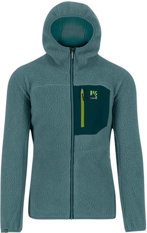 Karpos - Groene Sweater met Capuchon en Zakken - Heren - Polyester