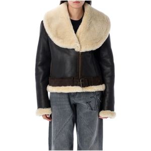 JW Anderson, Dames, Jassen, Bruin, Maat: S Leer,