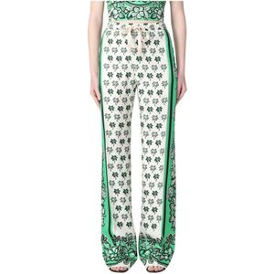 RED Valentino, Dames, Broeken, Groen, Maat: S