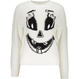 Moschino, Dames, Truien, Wit, Maat: XS Katoen,