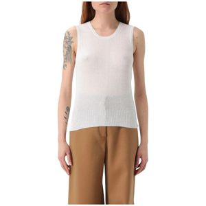Max Mara Studio, Dames, Truien, Wit, Maat: L Viscose,