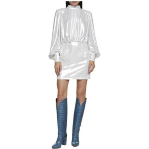 Blanca Vita, Dames, Jurken, Grijs, Maat: M Poliester,