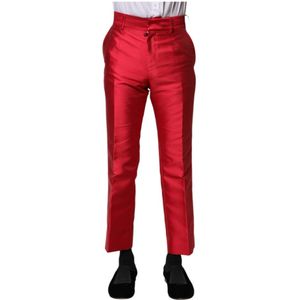 Dolce & Gabbana, Heren, Broeken, Rood, Maat: S Poliester,