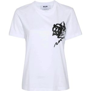 Msgm, Dames, Tops, Wit, Maat: S