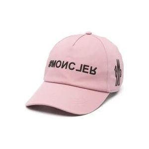 Moncler Roze Baseballpet met Logo Details , Pink , Heren , Maat: ONE Size