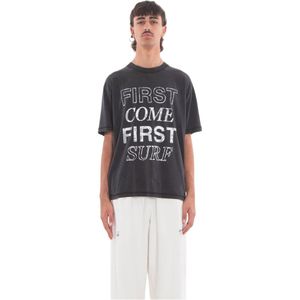 New Amsterdam Surf Association, Heren, Tops, Zwart, Maat: M Katoen,