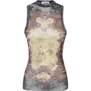 Jean Paul Gaultier, Dames, Tops, Veelkleurig, Maat: S Polyamide,