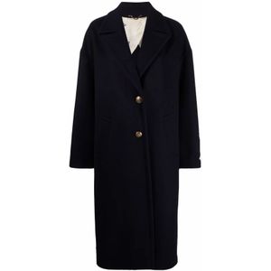 Golden Goose, Dames, Mantels, Blauw, Maat: S Wol,