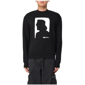 Karl Lagerfeld, Heren, Sweatshirts & Hoodies, Zwart, Maat: S