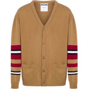 Moschino, Heren, Truien, Bruin, Maat: L Wol,