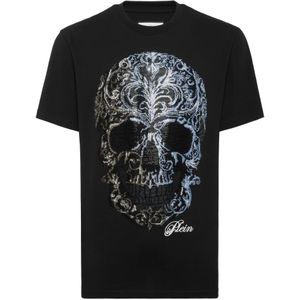 Philipp Plein, Heren, Tops, Zwart, Maat: M Katoen,