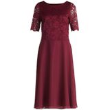 Vera Mont - Glamour Feeling - Cocktailjurk - Rood - Chiffon - Kanten