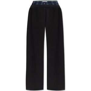 Acne Studios, Dames, Broeken, Zwart, Maat: S Katoen,