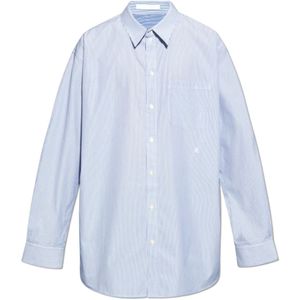 Helmut Lang, Heren, Overhemden, Blauw, Maat: S Katoen,