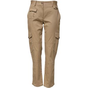 Dolce & Gabbana, Dames, Broeken, Beige, Maat: XS Katoen,