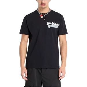 Off White, Heren, Tops, Zwart, Maat: L