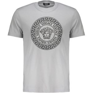 Versace, Heren, Tops, Grijs, Maat: L Katoen,