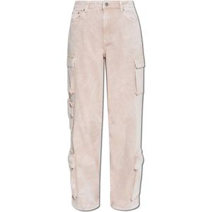 Gestuz, Dames, Jeans, Roze, Maat: L Katoen,