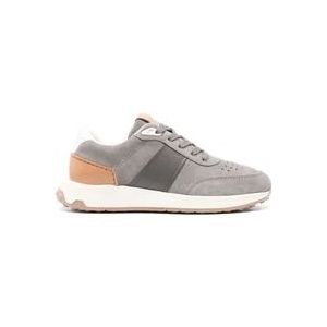 Tod's Grijze Suède Sneakers , Gray , Heren , Maat: 42 1/2 EU